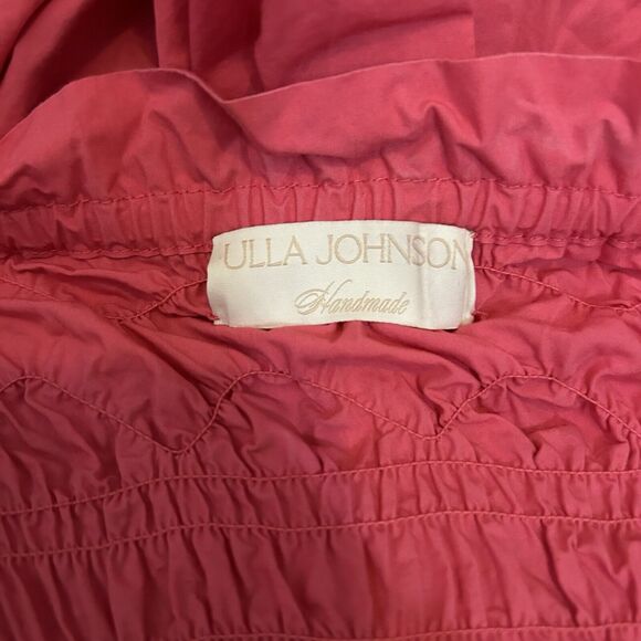 Ulla Johnson Akshara Midi Dress in Honeysuckle Pink Poplin Cotton Size 6 - Picture 10 of 12